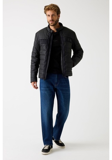 Guess Erkek Şişme Mont Siyah