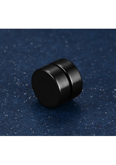 Chavin Bayan Erkek  Mıknatıslı Siyah Çelik Küpe df22sy