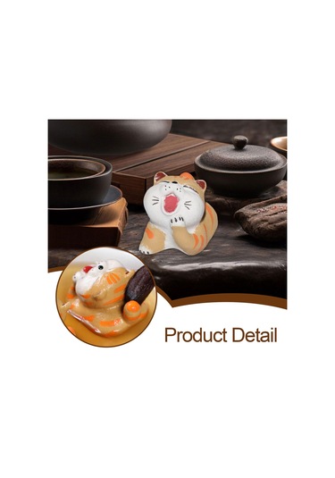 Homyl Kitaplık Hediye Yatak Odası Için Kedi Çay Hayvanı 5,1 Cmx6,6 Cmx5 Cm