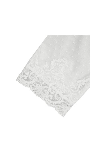 Pearl Dantelli Kadın Bride Gelin Sabahlığı Beyaz