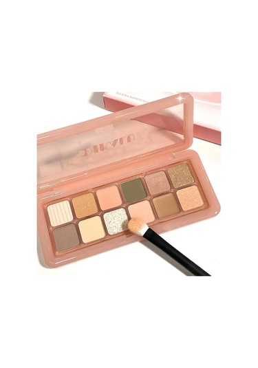 12 Renk Göz Farı Paleti Düşük Doymuş Toprak Pembe Mor Göz Farı Glitter 05 01 Garden Rose