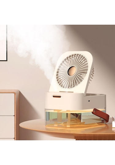 Suntek Kamp Masa Ofis Için Masaüstü Nemlendirici Fan Beyaz