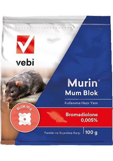 Vebi Murin Mum Blok Fare Yemi 100 G