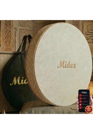 Midex Br-510 Kaliteli Bendir Def Akort Ayarlı El Tutma Oyuklu Çantalı
