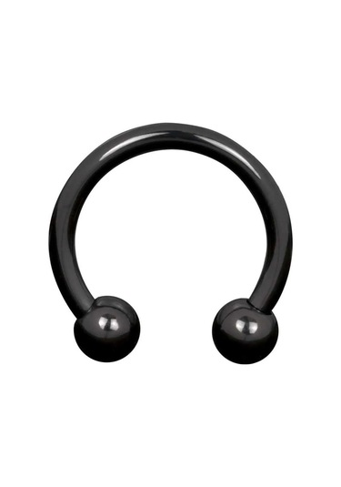 Siyah At Nalı Piercing 10 Mm Çelik Septum Dudak Helix Tragus Küpe