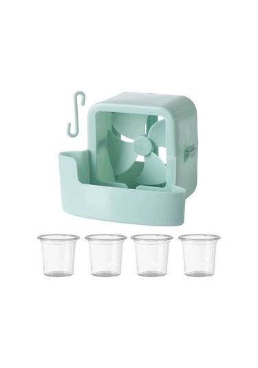 Teltree Evde Kullanıma Uygun Asma Tipi Buzlu Soğutucu Fan - Delme Yok Kurulum - Mavi - Pp Malzeme - Kompakt Tasarım