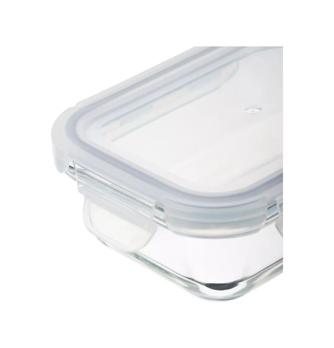 Vetta Kapaklı Cam Yemek Saklama Kabı, Hava Geçirmez 370 Ml 205873375 Beyaz