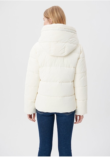 Mavi - Kapüşonlu Beyaz Şişme Mont 1110043-83043 Beyaz