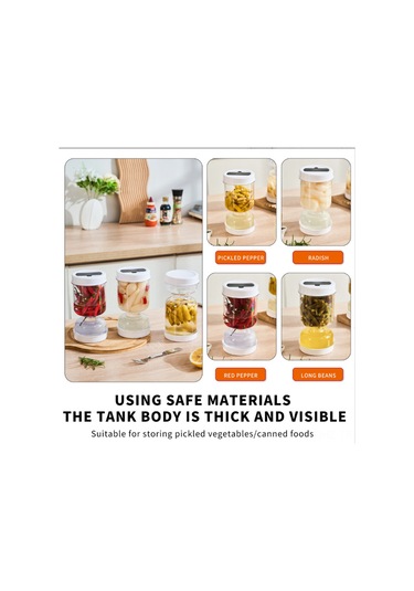 Aubyhe Beyaz Plastik 800ml Gıda Depolama Kavanozu, Islak-kuru Ayırıcı Filtre, Katlanabilir Çatal, Görünür Kapaklı, Mutfak Tuzlama Ve Su Ayırma Kabı Beyaz