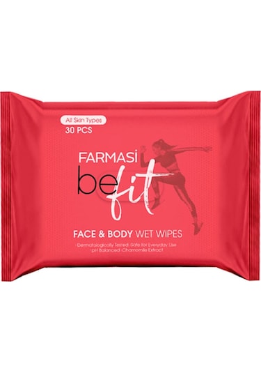 Farmasi Be Fit Yüz ve Vücut iIçin Islak Mendil 30'lu