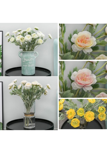 Wezone Ev Dekorasyonu İçin Lüks Şampanya Rengi Yapay Çiçek - Dayanıklı Ve Kullanışlı
