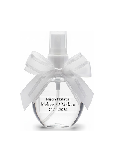 20 Adet 50 Cc Plastik Şişede Kolonya Hediyeliği Kişiye Özel Nikah, Söz, Nişan Hatırası