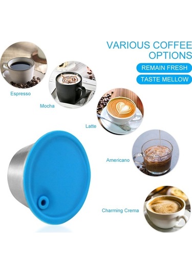 Pazly Doldurulabilir Paslanmaz Çelik Kahve Kapsülleri Gümüş Renk Gümüş