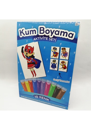 Süper Pelerin Süper Kahraman Kum Boyama Aktivite Seti