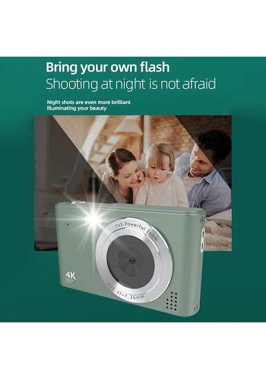 Trendooze Springsun 4k Dijital Kamera Video Kamera 48mp 2.4 İnç Ekran 16x Dijital Zoom Hs