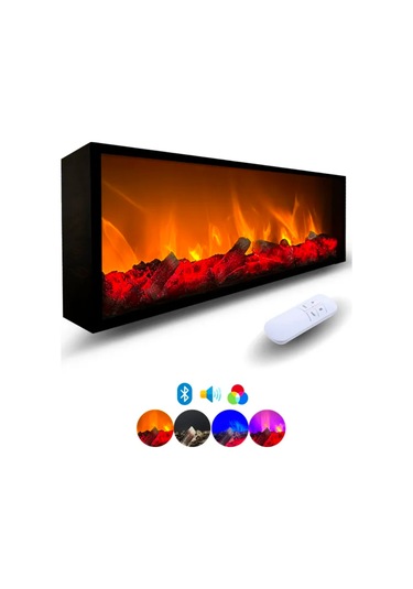 Dekoratif Elektrikli Şömine 120x25x15 Cm - Arif Şömine