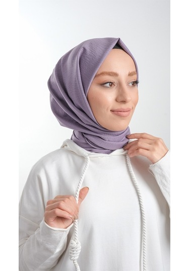 Hürrem Bone 202105_28 Pamuk Düz Klasik Caz Şal Lila