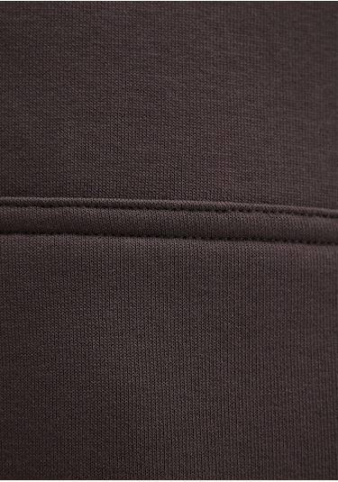 Mavi - Mavi Logo Baskılı Kapüşonlu Kahverengi Sweatshirt 1600361-70222 Kahverengi