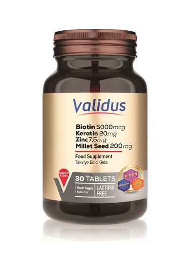 Validus Biotin Keratin Zinc 30 Tablet
