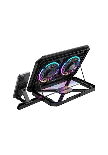 Rgb Fanlı Laptop Soğutma Standı Usb Girişli Notebook Yükseltici