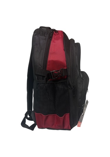 Su Geçirmez Kalın Ortopedik Çok Bölmeli Laptop Okul Gezi Seyahat Kamp Sırt Çantası Büyük 30x47cm Kırmızı