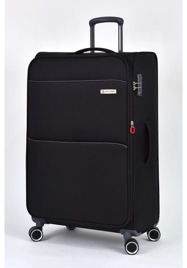 Pierre Cardin Ultra Light Hafif Lüx Kumaş Büyük Boy Valiz Siyah Pc6050 Siyah
