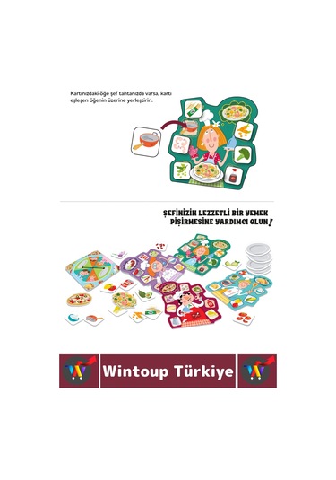 Eğlenceli Çocuk Eşleştirme Hafıza Gözlem Becerisi Geliştiren Okul Ev Aile Şef Mutfak Oyun Best Chefs