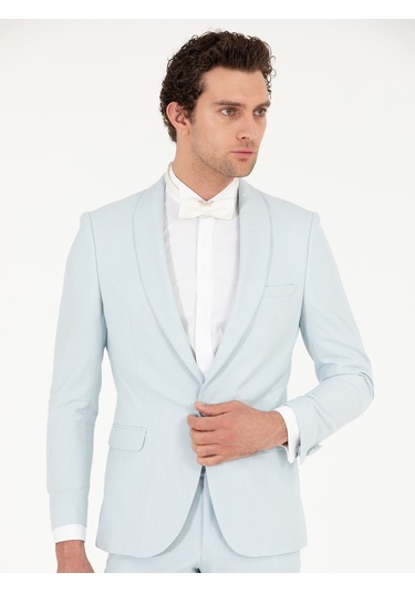 Cacharel Açık Mavi Slim Fit Smokin Damatlık Denım