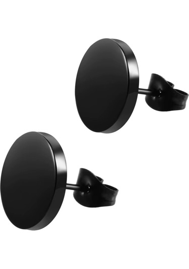 Waves And Pebbles Nokta Küpe Siyah Siyah