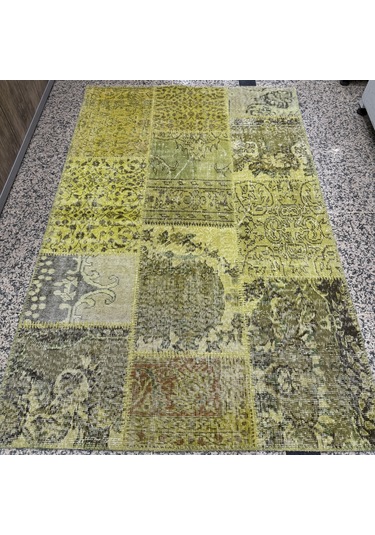 Hoom Rugs Patchwork Sarı 120x180 2,16 M2 El Dokuma Kilim Sarı