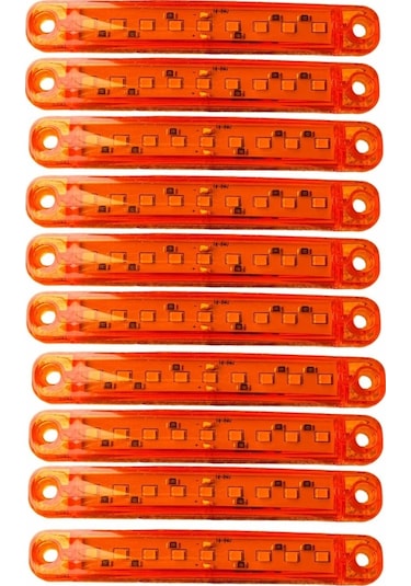 9 Ledli 10 Adet Parmak Led Turuncu