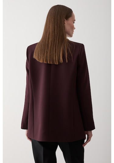 Mürdüm Blazer Ceket - 7560 Mürdüm