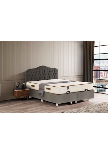 Çift Kişilik Basic Plus Baza 8 Mm Mdf +akasya Yatak + Prenses Seti Yatak Baza Başlık - 120 X 200 Cm 150x200