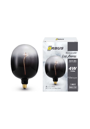 Dekoratif Led Ampul Clear To Black 4w 100lm Dgc170
