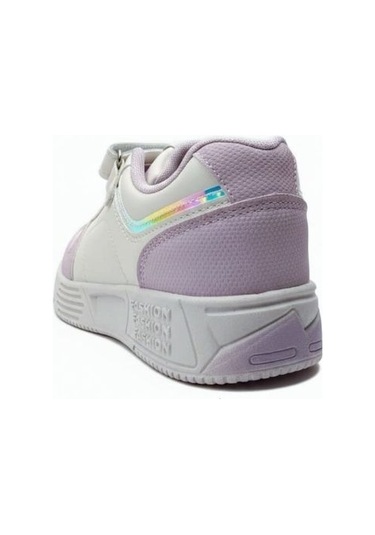 Kız Çocuk Spor Ayakkabı Hafif Tabanlı Nefes Alabilir Günlük Rahat Sneaker Modeli Beyaz-lila
