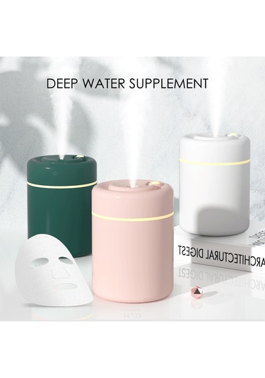 Neevoyu 180ml Mini Oto Nemlendirici, 2.5w Usb Beslemeli, Çift Sprey Modu, Gece Lambası Ve Otomatik Kapanma Özelliği - Beyaz