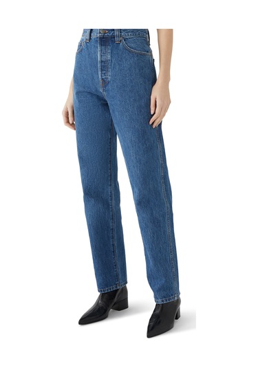 Khaite Vintage Tarzı Modern Kesim Kot Pantolon Mavi