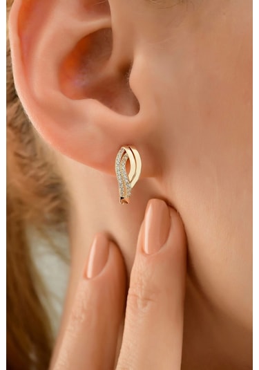 Kadın Sarı Altın Küpe Zküpe007 14yenikp0010