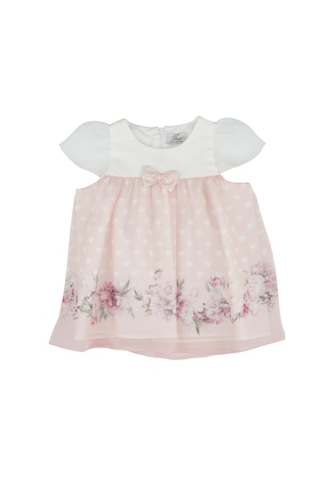 Best Kids Kız Bebek Çiçek Baskılı Şifon Elbise 001