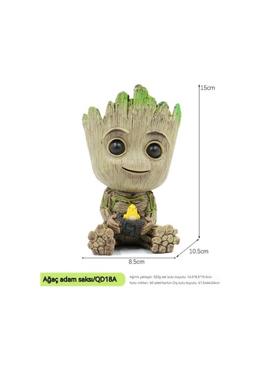 Hqgoodstore Yeni Akvaryum Peyzaj Aksesuarları Reçine Pnömatik Akvaryum Dekorasyon Groot Treehouse Galaxy Koruyucu Saksı