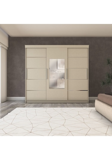 Sürgülü Gardırop Koton Vizon 275cm