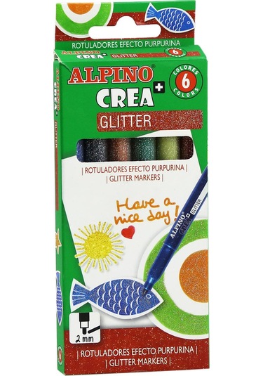 Alpino 6 Renk Simli Keçeli Kalem  Ar-000178