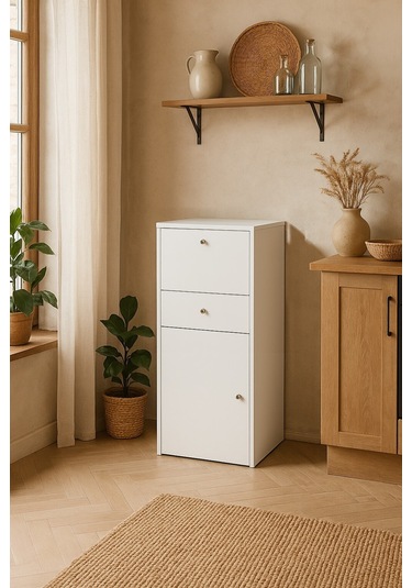 Pratik Çok Amaçlı Dolap Beyaz Beyaz