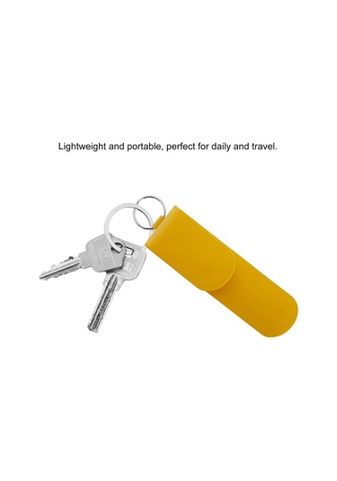 Shineyee 10 Parça Paslanmaz Çelik Kulak Temizleme Aleti Seti - Heliks Yaylı Masajlı Kulak Kürü Çıkarıcılar, Sarı Pvc Çanta İle