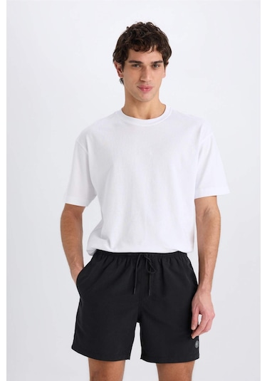 Defacto File Astarlı Kısa Boy Deniz Şortu N0131az25hsbk27 Siyah Defacto File Astarlı Kısa Boy Deniz Şortu N0131az25hsbk27 Siyah