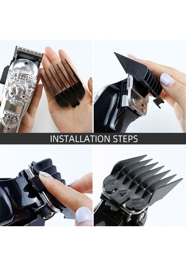 Tenfowee Wahl Uyumlu 10 Parça Saç Kesme Kılavuzu Seti - Çeşitli Boyutlarda Saç Şekillendirme Aracı, Saklama Kutusu Dahil