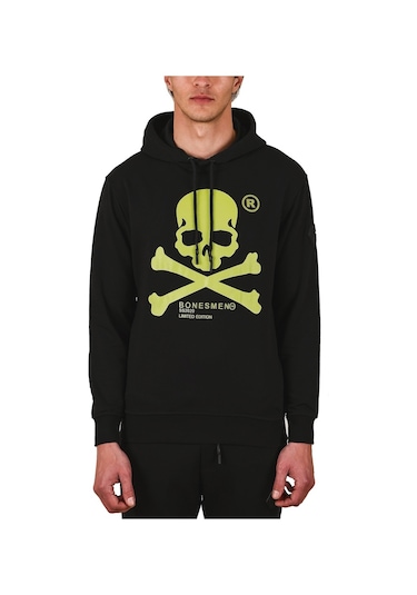 Bonesmen Erkek Kapüşonlu Sweatshirt (463017015) Siyah