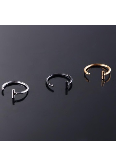 Gümüş 1 Adet Unisex Moda Punk Tarzı Sahte Dudak Piercing Halkası Burun Halkası Vücut Piercing Takı Hediyeler 0.8 8 Gümüş