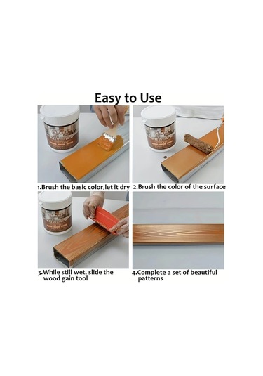 Gateesat 2pcsms6 Ahşap Doku Rulo Fırça Seti Dekoratif Boyama Ev Dekorasyon Sanat
