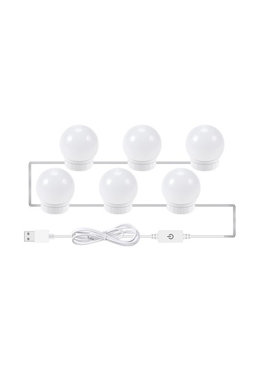 Wezone 6 Adet Dokunmatik Ayna Işığı - 3 Renk Ayarı Doğal Beyaz, Saf Beyaz, Isıklı Beyaz Usb Güzellik Işığı - Makyaj Dolabı Ve Banyo Aynaları İçin